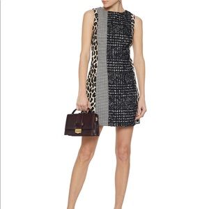 ALICE + OLIVIA Clyde tweed leopard mini dress